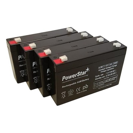 Powerstar PowerStar AGM672-4PACK-004 APC RBC34 Replacement Battery Kit for Energy APC RBC34 Compatible - Pack of 4 AGM672-4PACK-004